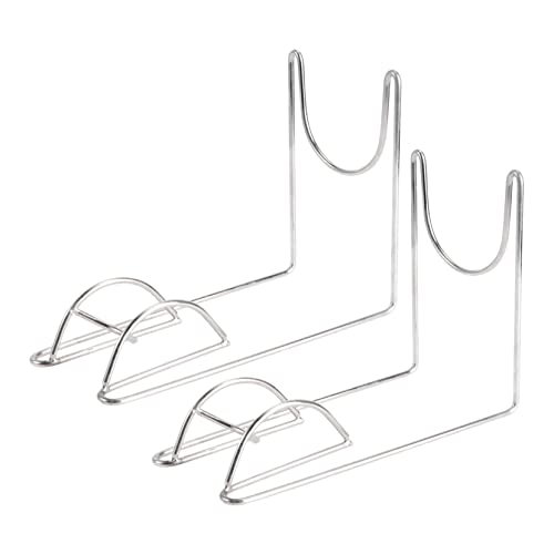 Cabilock 1Pair Boot Rack Display Stands Shoe Holder for Footwear Organization Sleek Silver Design for Shoe Stores Home Use Shoe Shelf for Boots