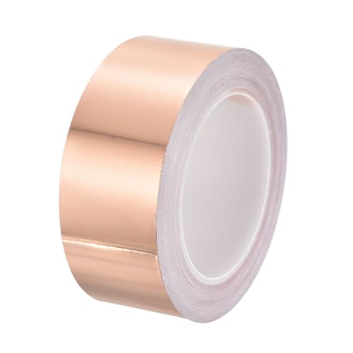 PATIKIL Copper Tape 1.77 Inch x 27 Yards 0.05 Thick Copper Foil Tape Single Sided Conductive Adhesive EMI Shielding for Electronics, Circuits, Grounding