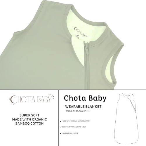 Image of ChotaBaby Premium Baby Wearable Blanket | Organic Bamboo Cotton, Breathable & Supersoft | 2-Way Zipper Infant Sleep Blanket