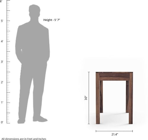 Image of Sheesham Wood Writing Computer & Study Table for Home and Office Furniture (Warm Chestnut) (Study Table 2)