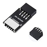XRIKUI USB 2.0 9pin Male to USB 3.1 Type E(A-Key) Female Front Socket Mainboard Header Extension Adapter