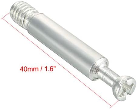sourcing map Furniture Connecting Fitting M6 Thread Bolts Dowels Screws 5 Pcs