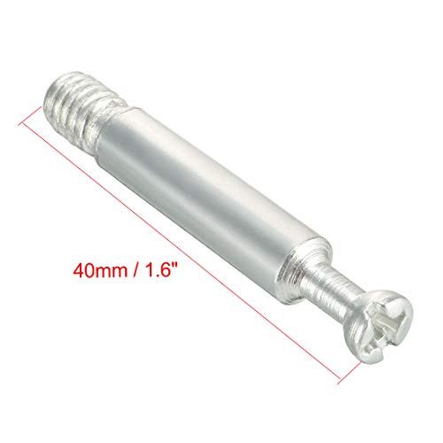 sourcing map Furniture Connecting Fitting M6 Thread Bolts Dowels Screws 5 Pcs