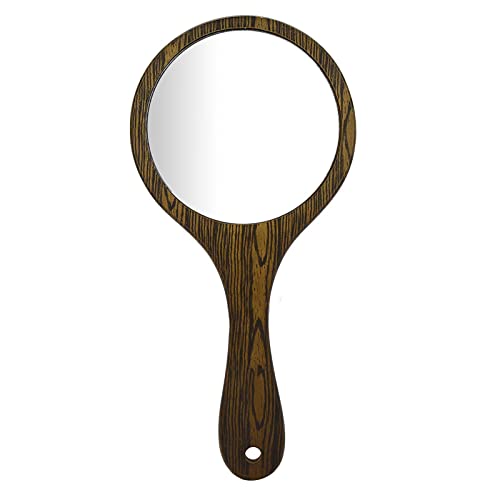 Hand Mirror, Vintage Hairdressing Mirror Handheld Mirror With Wood Handle For Salon Barbers Hairdressers With Handle-Red And Green(Green) #TOP14
