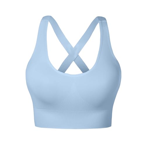 Nabawa Sports Bra for Women Unpadded Medium Support Criss Cross