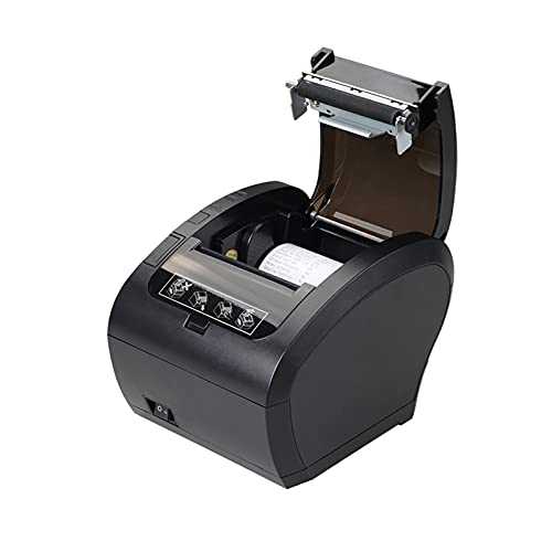 Image of 80MM Thermal Receipt POS Printer Black Printer with Auto Cutter Bluetooth Ethernet USB Port Support Cash Drawer ESC /POS(306S USB LAN Port)