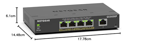 Commutateur PoE Gigabit Ethernet 5 ports Switch Smart Managed Plus GS305EP