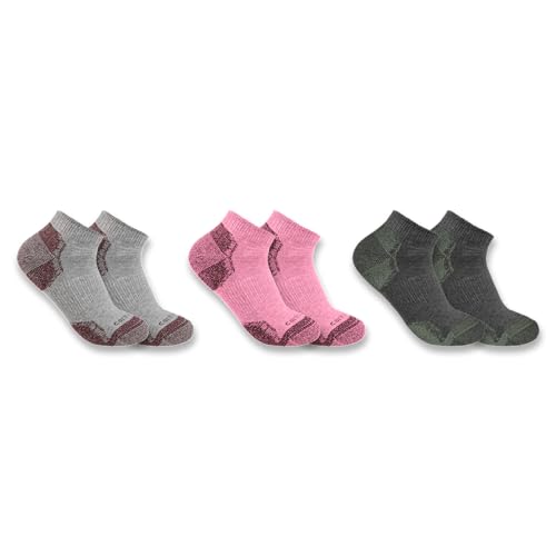 Carhartt Women's SL2623W Women's Lightweight Cotton Blend Low Cut Sock 3-Pack - Large - Assorted