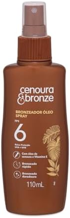 Bronzeador Óleo Spray FPS 6 Cenoura & Bronze 110ml