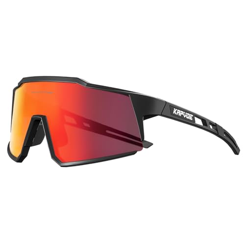 KAPVOE Polarized Cycling Sunglasses UV400 Protection TR90 Frame Sports...