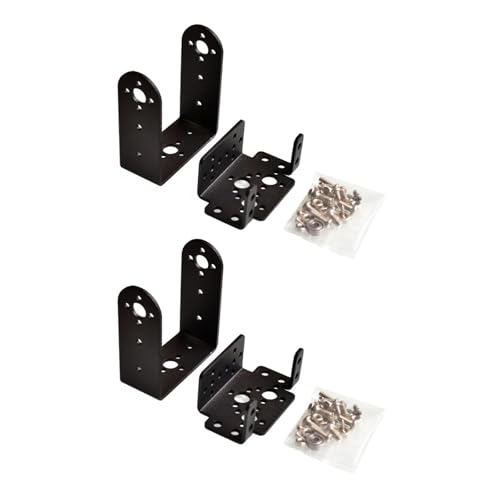 DYNWAVE Servo Mount Bracket,Black with Screw Direct Replace High Performance,Versatile Accessories Robot Parts Aluminum Alloy