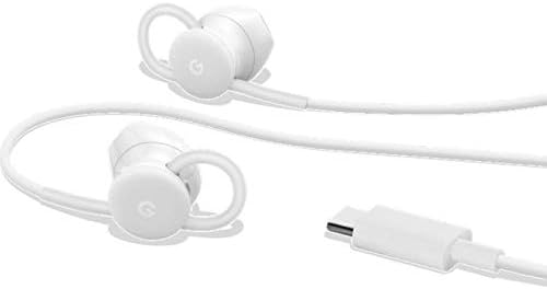 Google Genuine White Type C Earbud Earphones Headset Headphones for Pixel C/Pixel 2 / Pixel 3 / Pixel 2016 / Pixel XL/Pixel 2 XL/Pixel 3 XL/Slate/Nexus 5X / Nexus 6 / Chromebook Pixel 2015