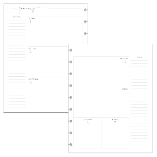 Natalie Rebecca Design Betternote 2025 Horizontal Calendar Refill For Disc Notebook, Fits Levenger Circa, Staples Arc Jr, Tul Office Depot thumb #1