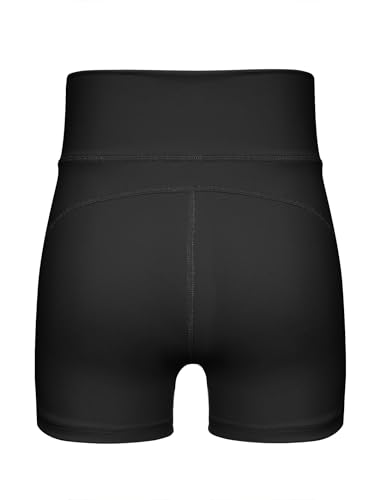 Jugaoge Kids Girls Biking Shorts High Waist Stretchy Athletic Yoga Dance Shorts Gym Workout Bottoms Shorts Black2