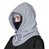 PONTAPES(ポンタペス) フードウォーマー フード 付き ネックウォーマー フリース ボア付き 防寒 PONF-101 モクグレー メンズ レディース ウエア もこもこ サバゲー スノーボード スキー