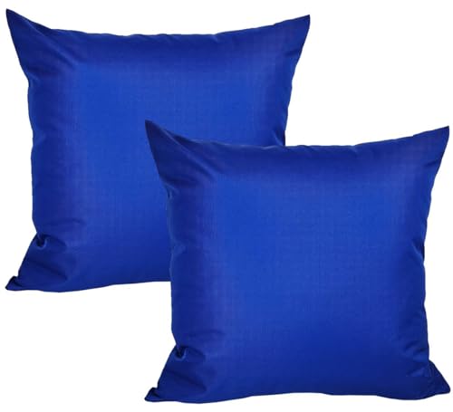 JACK 2er Set Outdoor Kissenhülle Kissenbezug 50x50cm Wasserfest Sitzkissen Lounge Kissen Garten Stuhl Lotus Effekt, Farbe:Blau JACK 2er Set Outdoor Kissenhülle Kissenbezug 50x50cm Wasserfest Sitzkissen Lounge Kissen Garten Stuhl Lotus Effekt, Farbe:Blau