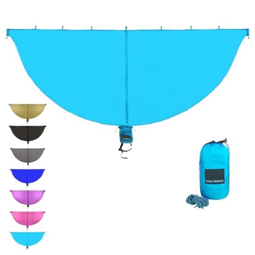 Gold Armour Hammock Bug Net, Mosquito Net Bugs - Premium Mesh Netting, Guardian of No See Um and Insects - Perfect Equipment Gear Accessories for Your Double Hammocks and Single Hammock (Sky Blue)