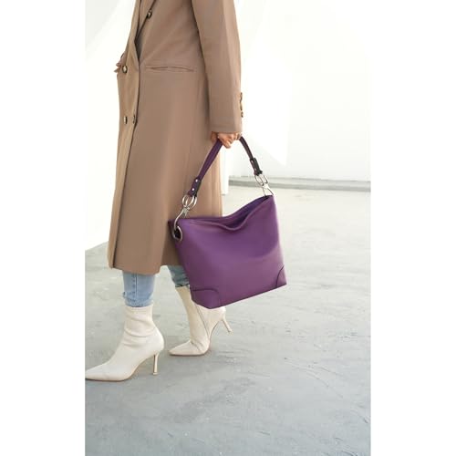 MKF Collection Hobo Bag for Women,Vegan Leather Handbag Slouchy Shoulder bag, Top Handle Purse by Mia K4