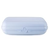  Tupperware Eco+ To Go Maxi-Twin hellblau Brotbox Pausenbox Snackbox Sandwichbox Lunchbox (inkl. 1x Ausstecher)