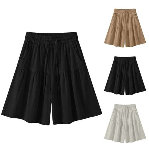 Bloomease Flowy Shorts Womens Comfy Boho Plus Size Ruffle Skorts