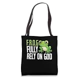 Faithful FROG Design - Fully Rely on God Symbolic Art Tote Bag