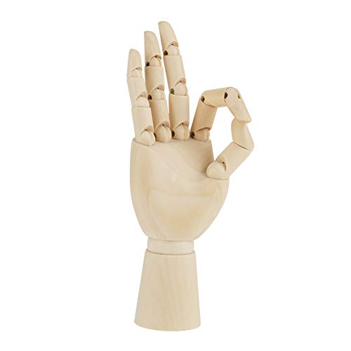 Modelo de Mano Cuerpo Artista Modelo Escultura de Madera articulada articulada Maniquí de Madera(7in)