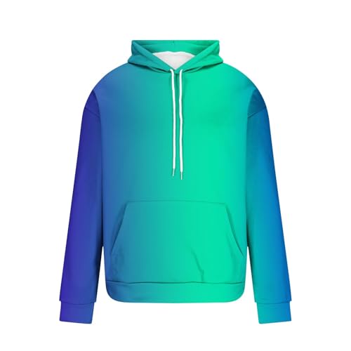 Men's Lightweight Gradient Hooded Sweatshirts Classic Long Sleeve Drawstring Hoodies Loose Casual Pullover Hoodie3
