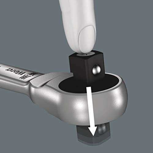 Wera 05004017001 8100 Sa 7 Zyklop Metal Ratchet Set With Push-Through Square, 1/4" Drive, Metric, 28 Pieces #TOP6