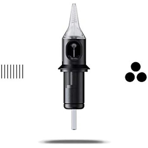 Cheyenne Capillary Tattoo Cartridge Needles, Disposable, Professional Tattooing Supplies, Box of 20 Pcs, 8 (0.25mm) 3 Bugpin Round Liner Super Long Taper (5.5 mm)