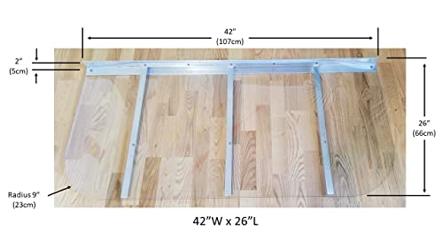 Medium Sloped Clear Polycarbonate Egress Window Well Cover 42\" W x 26\" L - Heavy Duty Basement Window Well Covers Outside Protection from Debris & Rain, UV-Resistant & Rust-Free Basement Windows Cover