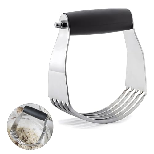 Pastry Cutter & Dough Blender Set - Heavy Duty Stainless Steel Baking Tools with Ergonomic Non-Slip Grip - Ideal for Flaky Pie Crust Biscuits Scones & Pastry Dough