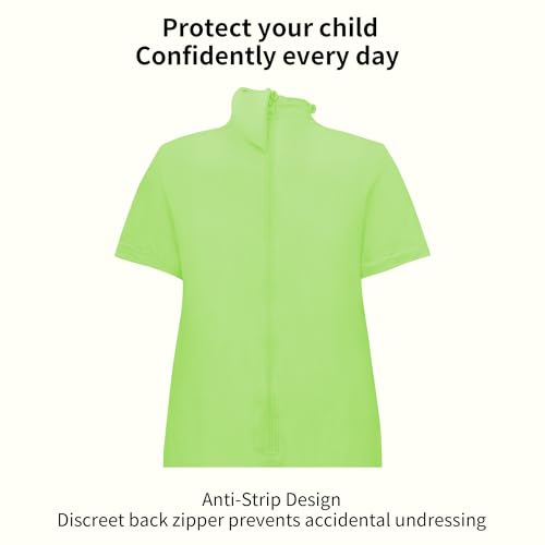 EEOST Adaptive Clothing for Kids Special Needs Autism Sensory Jumpsuit Anti-Strip Romper with Back Zipper Sizes 3-16 Years - Image 3