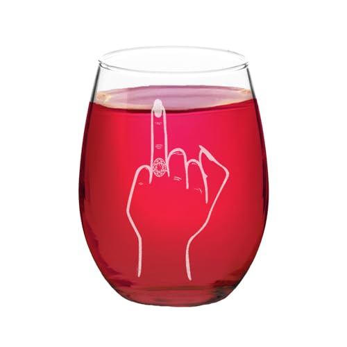 Veracco Ring Finger Engagement Stemless Wine Glasses Bride Wedding Birthday Engagement Mr And Mrs Wine Rings Maid Of Honor Glass Bachelorette Wine Glasses Bride Wine Glass