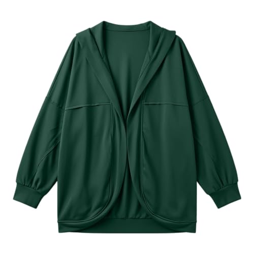 Cárdigan con capucha informal de punto ligero con cremallera para mujer 3