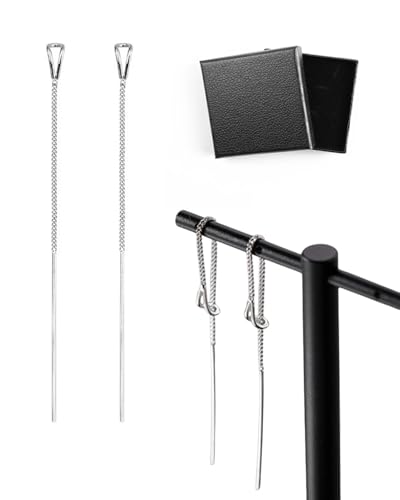 HSIXHAF 1 paio Orecchini A Goccia Orecchini A Catena Nappe Orecchini Di Cristallo Stella, Orecchini semplici, orecchini leggeri, piccoli orecchini, Gioielli Per Donne E Ragazze, argento