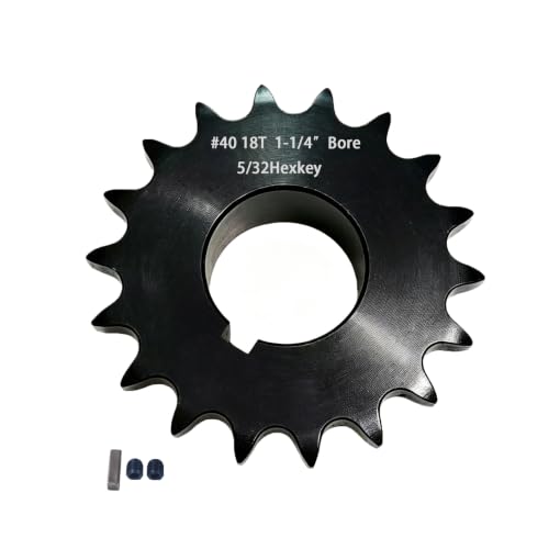 Image of #40 Sprocket 18T 1-1 /4 inch Bore Hardened Black Oxide