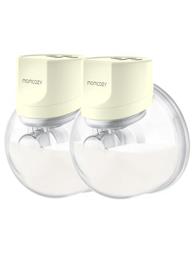 Image of Momcozy Hands-Free Breast Pump S12 Pro, Wearable & Portable Pump with Soft DoubleFit Flange, 3 Modes | 9 Levels Double Electric Pump, Smart Display, 24mm, 2 Count, Crystal White
