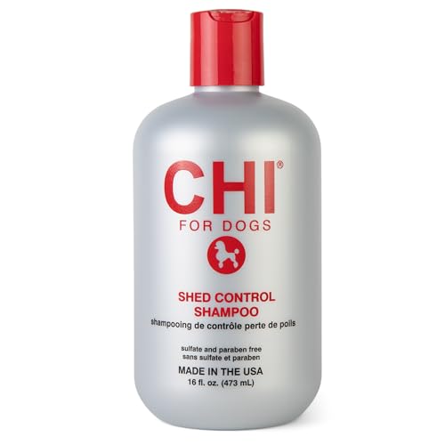 CHI for Dogs Shed Control Shampoo with Omega Fatty Acids and Silk Protein, Dog Shampoo to Reduce...