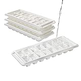 Ice Cube Trays (White) (Stackable with Water and Collapsible Without Water)