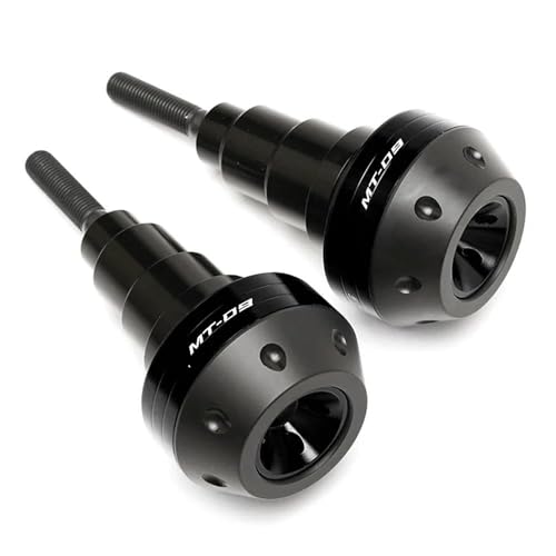 Patins de protection de cadre moto MT-09 2015-2025 avec tampons antichute CNC noirs