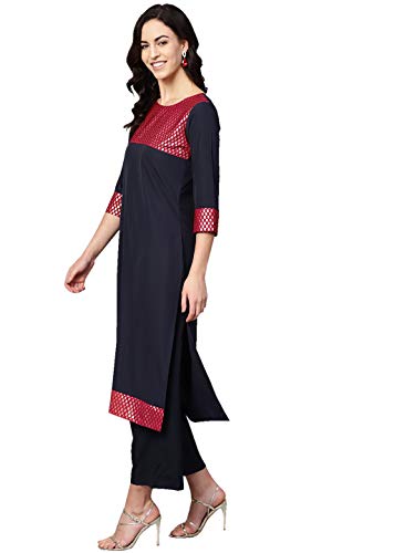 Image of ZIYAA Women's Crepe Straight Kurta