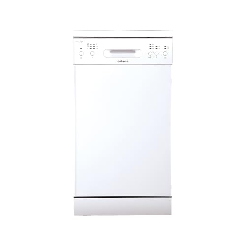 Edesa | Lavavajillas Modelo EDW 4610 WH | Lavavajillas Libre Instalación | 6 Programas | Ancho de 45 cm | Nivel sonoro 49 dB | Clase de Eficiencia Energética E | Acabado en Color Blanco