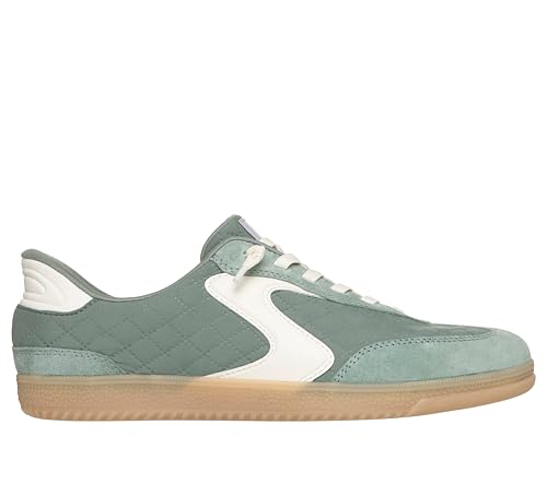 Skechers Femme Hotshot Soft Luxe Slip-in ENTRAINEUSE, Sage Mesh Leather Off White Trim, 37 EU