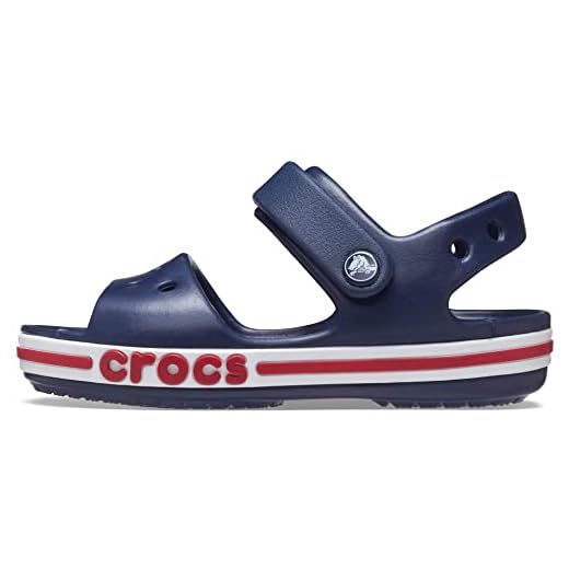 Crocs Bayaband Sandal K, sandali unisex per bambini, Navy Pepper, 20/21 EU