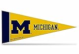 Rico Industries NCAA Michigan Wolverines 4-Inch by 9-Inch Classic Mini Pennant Décor