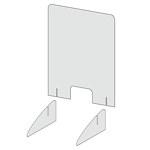 Preisvergleich Produktbild partydiscount24 Hochwertiger Hustenschutz aus Acrylglas / Tröpfchenschutz für Gewerbe / Niesschutz / Thekenaufsteller / Größe: 75x100 cm