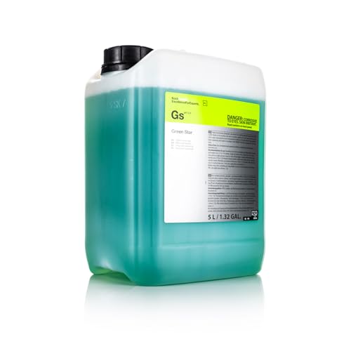 KOCHCHEMIE Green Star - Highly Concentrated Universal Cleaner; NTA Phosphate and Solvent Free Clean Auto Interiors and Exteriors Engines Commercial Home and Industrial Use (5 Liters)
