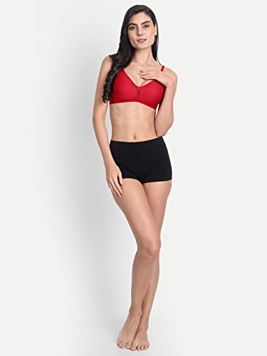 Image of Women's Full Coverage Cotton Blend Bra | Wired Free Lightly Padded Everyday Wear Bras | Soft Breathable Comfortable T-Shirt Bra | Adjustable Straps Lightweight Daily Inner wear for Women Pack of 2