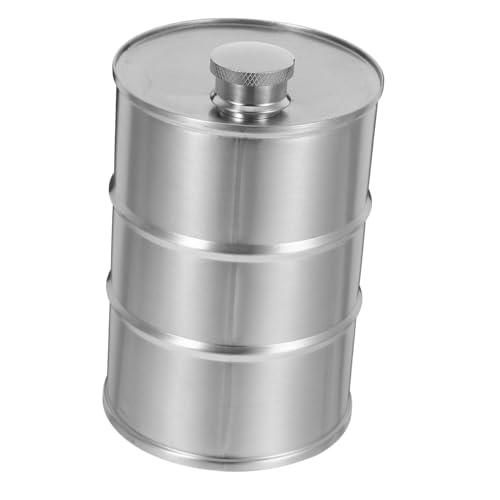 FELTECHELECTR 750ml Stainless Steel Outdoor Flask Beer Barrel Design Perfect for Liquor Camping Hiking