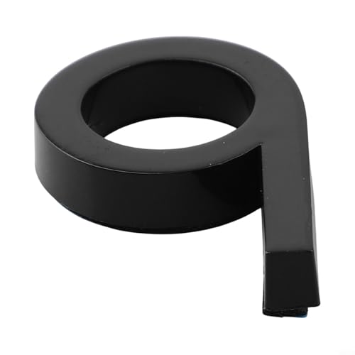 Yhenlovtt Placa negra brillante 3D House P para exteriores, autoadhesiva, puerta de resina ABS para condominio, oficina, hotel, habitación, buzón, apartamento, hogar, número de negocio (6)